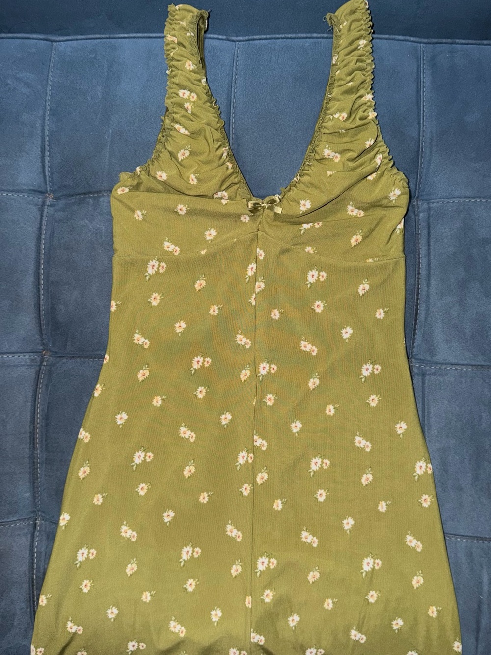 Forever 21 Olive Green Floral Mini Dress
